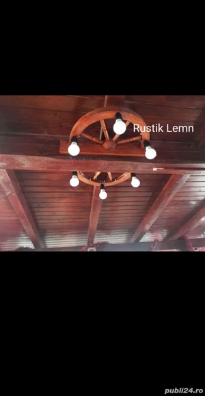 Lustre rustice din lemn  - imagine 9