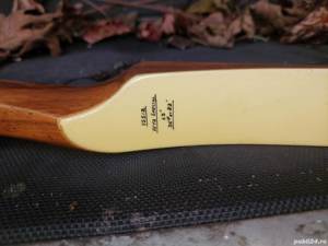 ARC pt sageti vintage,arc mare masiv din lemn,arc de panoplie de colectie-perfect functional - imagine 6