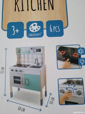 Vand Set bucatarie din lemn, 6 piese, Cuptor, Plita, Microunde, NOU, Pret 349 Lei - imagine 9