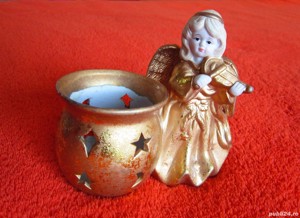  inger auriu cu recipient, portelan Germania impecabil