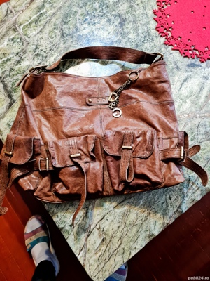 Vand geanta piele naturala vintage maro Dolcw&Cababa replica - imagine 3