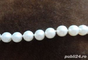set colier si cercei din perle albe - imagine 4