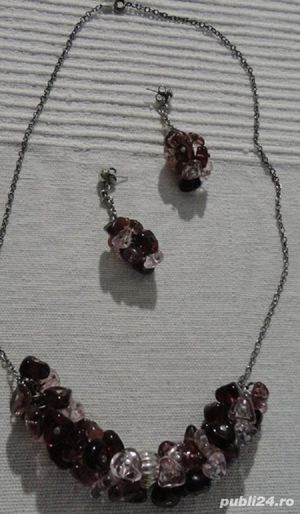 set Murano colier si cercei  - imagine 2