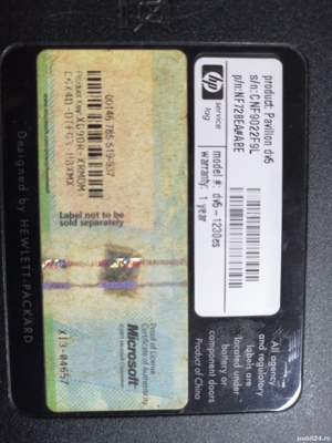 Buttom case Hp Pavilion DV5 - imagine 3