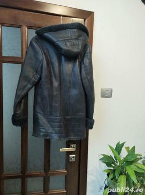 De vânzare haină de piele îmblănită culoare gri - imagine 2