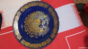 Portelan vechi ,cobalt cu aur - imagine 2