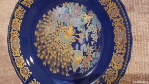 Portelan vechi ,cobalt cu aur - imagine 4