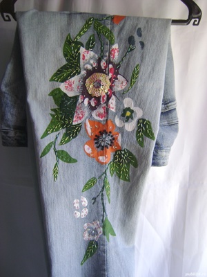 Blugi pictati,mărime mare - imagine 2