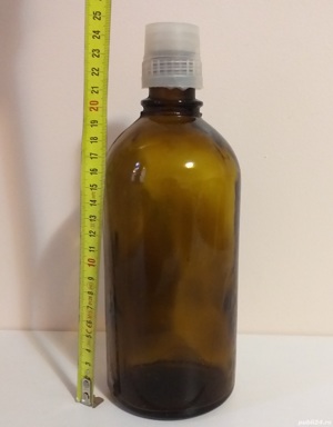 recipient 1L Reactivul sticla veche de colectie Romania made, decor recuzita retro comunism 