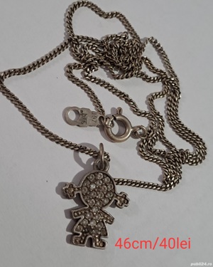 Coliere argint cu detalii la vedere - imagine 2