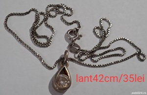 Coliere argint cu detalii la vedere