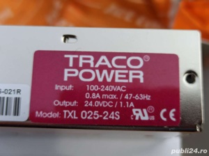 Sursa industriala TRACO POWER 24V DC   1.1 A Dispus si la schimb cu alte echipamente, scule - imagine 4