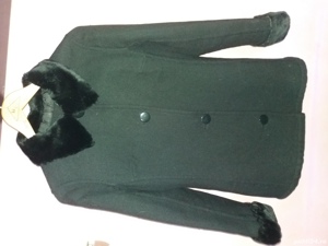 Vând palton negru cu blăniță, mărime S! - imagine 3