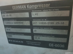 Compresor cu surub German de 11 kw,1500 lit min la 2400 e - imagine 3