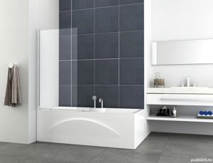 Perete de cada din sticlă securizată transparentă de 5 mm H 140 cm