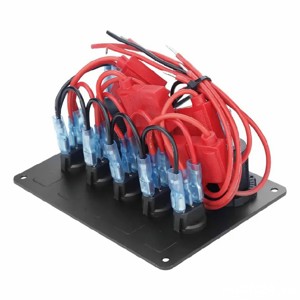 PANOU kit buton comutator 5 butoane on off AUTO voltmetru incarcator PRIZA AUTO 12V 24V - imagine 5