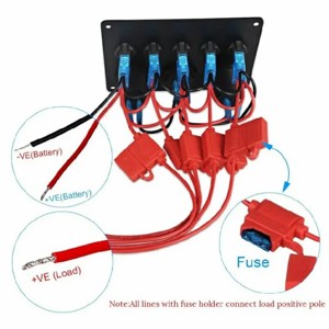 PANOU kit buton comutator 5 butoane on off AUTO voltmetru incarcator PRIZA AUTO 12V 24V - imagine 7