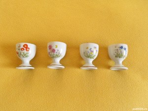 Set 4 suporturi pentru ou, imprimate cu motive florale - imagine 5