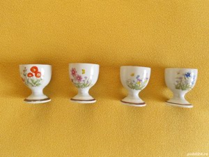 Set 4 suporturi pentru ou, imprimate cu motive florale - imagine 4