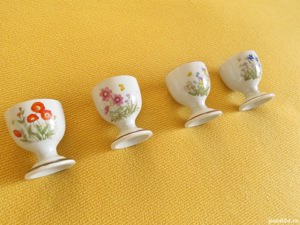 Set 4 suporturi pentru ou, imprimate cu motive florale - imagine 7