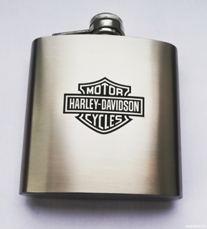 Hip Flask,plosca,sticla inox,gravata laser cu logo Whisky Jack Daniel's  - imagine 2