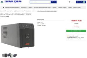 UPS APC Smart SC 620VA, f ieftin, are AVR, cu sau fara acumulator nou.  - imagine 6