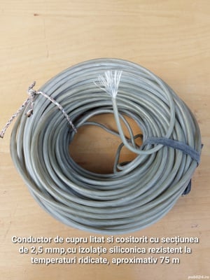 Conductor de2,5 mmp cu izolatie siliconica rezistent la temperaturi inalte,