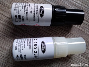 ornament praguri aluminiu ford puma +vopsea originala de retus SOLAR SILVER - imagine 5