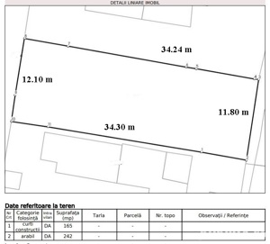 Teren Intravilan 407 mp Urziceni str.Capitan Urzica 40 Deschidere 12 m - imagine 2