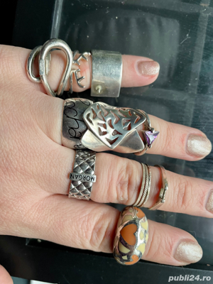 vând diverse bijuterii, simple sau cu pietre, din argint marcat - imagine 8