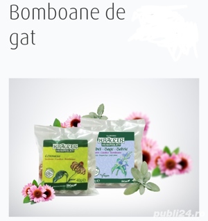 Bomboane  BIO de gât. Cu echinaceea. Cu salvie