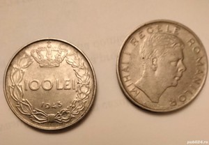 vand monede 100 lei 