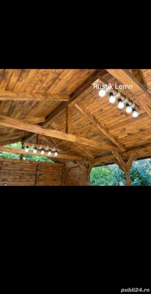 Lustre rustice din lemn  - imagine 2