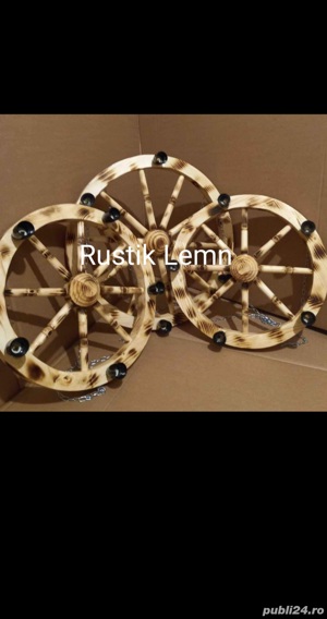 Lustre rustice din lemn  - imagine 3