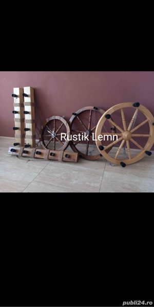 Lustre rustice din lemn  - imagine 4