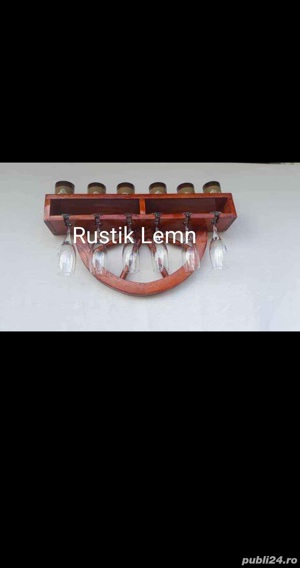 Lustre rustice din lemn  - imagine 2