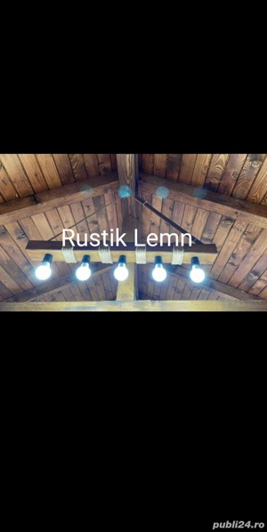Lustre rustice din lemn  - imagine 8