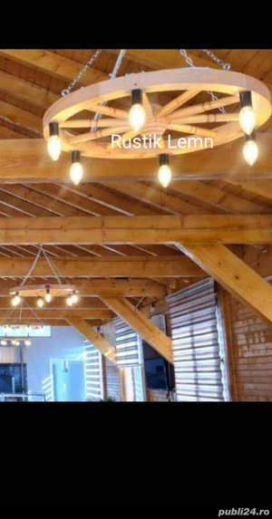 Lustre rustice din lemn  - imagine 10