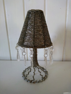 Suport luminare cu decoratiune margele