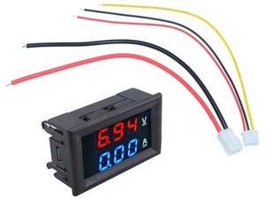 Voltmetru/ampermetru panou DC 0-100V 0-10A