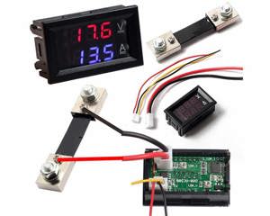 Voltmetru/ampermetru panou DC 0-100V 0-50A cu sunt