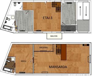 Apartament 4 camere mobilat si utilat 3 bai + mansarda - Buzau Central - imagine 10