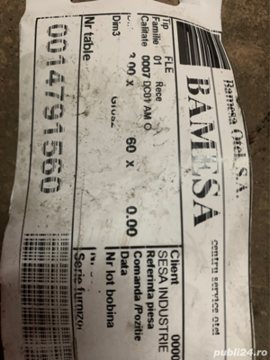 Tabla neagra -inox - rola - colac pentru stanta NOua - imagine 6