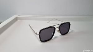 Ochelari de soare Dita Flight - Tony Stark - Iron Man - Rama argintie Lentile negre