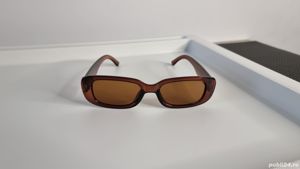 Ochelari de soare Rectangulari - Ochelari Retro Vintage - Maro