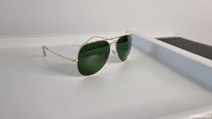 Ochelari de soare Aviator - Ochelari Pilot - Rama aurie Lentile verzi