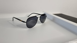 Ochelari de soare Aviator - Ochelari Pilot - Rama neagra Lentile negre - Polarizati