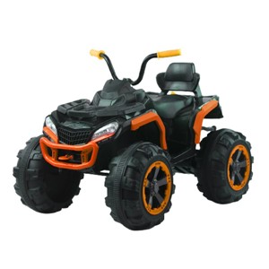 ATV electric Kinderauto BJ1289 2x 35W 12V cu scaun tapitat si remorca   - imagine 3