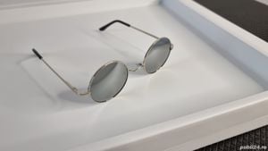 Ochelari de soare Ovali - Rama aurie Lentile violet - imagine 9