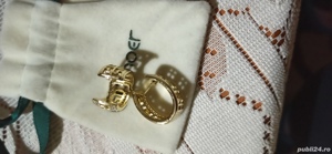 Cercei argint aurit model Versace - imagine 4